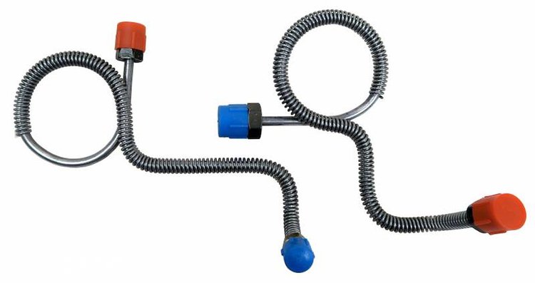 MML014S 1970 Ford Mustang Master Cylinder Line Kit, Stainless Steel