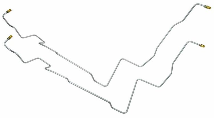 MOL021S 1984-1993 Ford Mustang Transmission Oil Cooler Line [Stainless Steel]