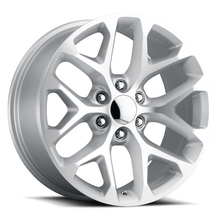 Replica SFO 290-6139-27 SMF SNWFL Wheel [Size: 20" x 9"] Finish: Silver Machined Face