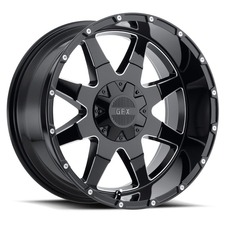 G-FX T12 290-6009-12 GBM TR-12 Wheel [Size: 20" x 9"] Finish: Gloss Black Milled