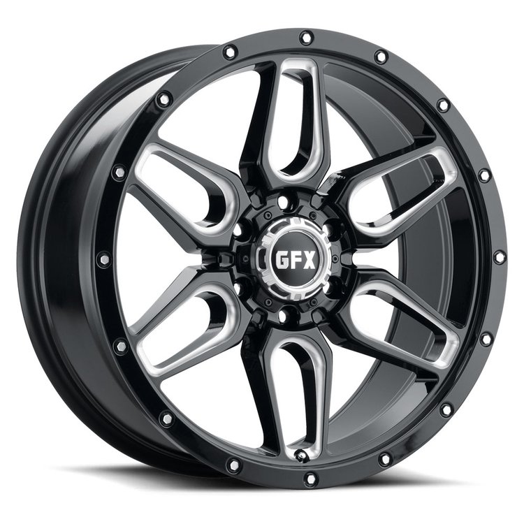 G-FX T18 890-6139-00 GBM TR-18 Wheel [Size: 18" x 9"] Finish: Gloss Black Milled