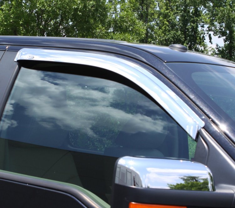 Chrome Tape-On Side Window Deflectors 1994-2001 Ram Pickup 1500