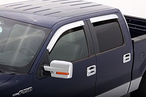 Chrome Tape-On Side Window Deflectors 1997-2004 Dakota