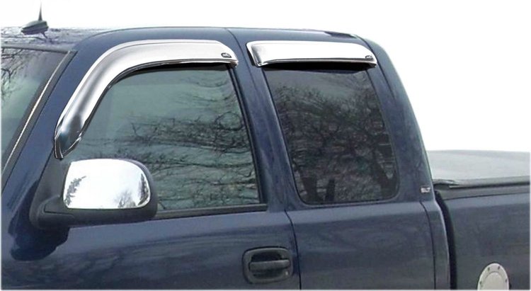 Chrome Tape-On Side Window Deflectors 1999-2006 Silverado/Sierra