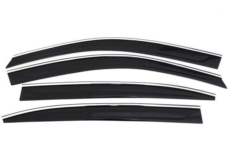 In-Channel Side Window Deflectors with Chrome Trim For 2017-2020 Honda CR-V