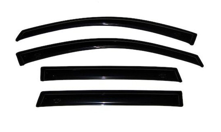 Tape-On Side Window Deflectors Fits Select Kia Forte [External Mount, Front/Rear Set]