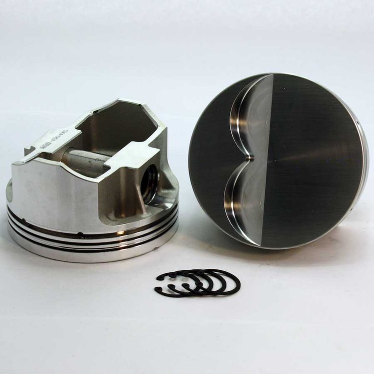 8110-4030 SX-Series Flat Top Piston Set for 1955-2004 Small Block Chevy, 4.030 in. Bore, -5cc Volume [OEM Stroke]