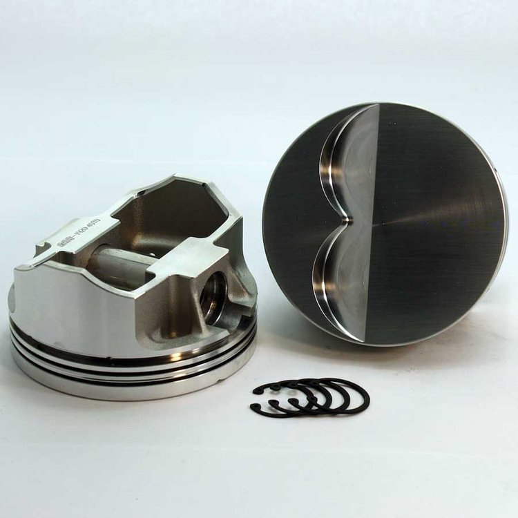 8130-4000 SX-Series Flat Top Piston Set for 1955-2004 Small Block Chevy, 4 in. Bore, -5cc Volume [OEMStroker]