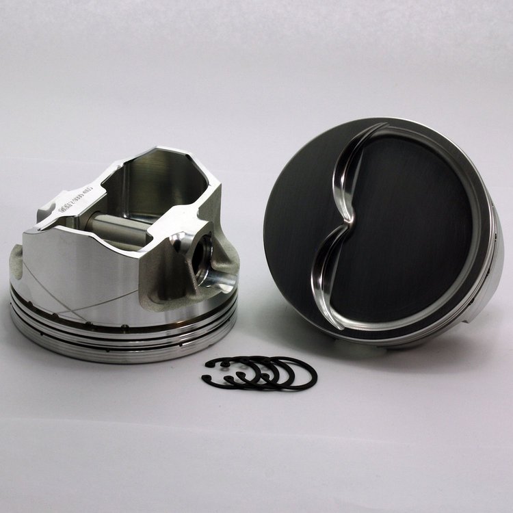 K3-2005-4040C FX-Series Dish Top Piston Set for 1985-1995 Chevy V6, 4.040 in. Bore, -21cc Volume [OEM Stroke]