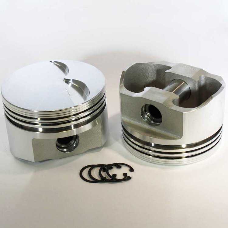 K8750-4000 E-Series Flat Top Piston Set for 1962-2001 Small Block Ford 351W, 4 in. Bore, -3cc Volume [OEM Stroke]