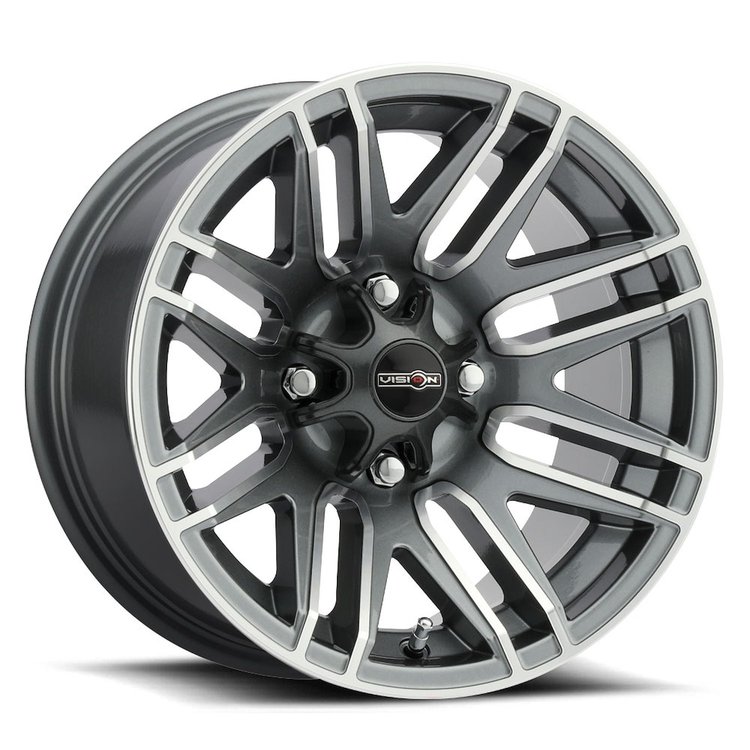 112-128156GMMF4 112 Series Wheel [Size: 12" x 8"] Gunmetal Machined Face Finish