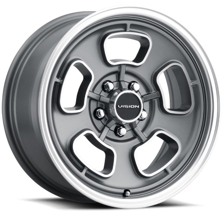 148-5761SGMF6 148 Series Wheel [Size: 15" x 7"] Satin Grey Machined Face/Lip Finish