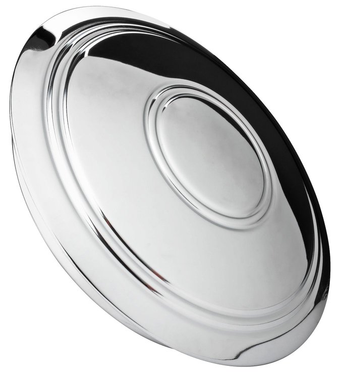 2531V Police-Style Snap-On Center Cap, 8.50 in. Diameter, Stainless Steel [Chrome]