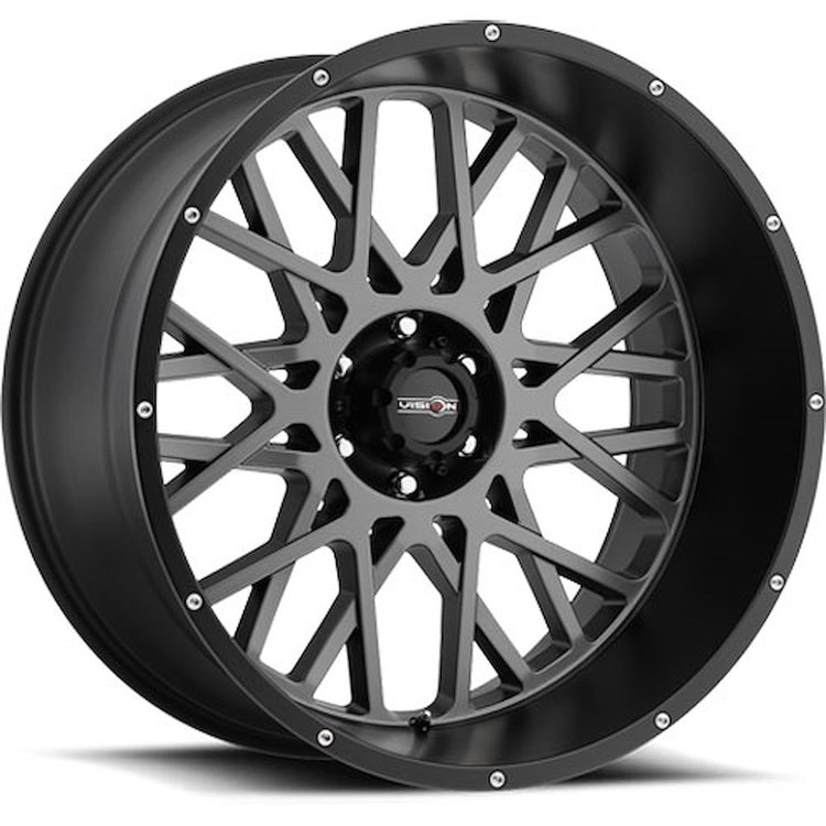 412-2983ABL10 412 Series Wheel [Size: 20" x 9"] Anthracite w/ Satin Black Lip Finish
