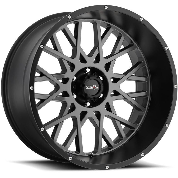412-8970ABL12 412 Series Wheel [Size: 18" x 9"] Anthracite w/ Satin Black Lip Finish