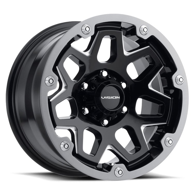 416-8965GBMG12 416 Series Wheel [Size: 18" x 9"] Gloss Black Milled Spoke Finish