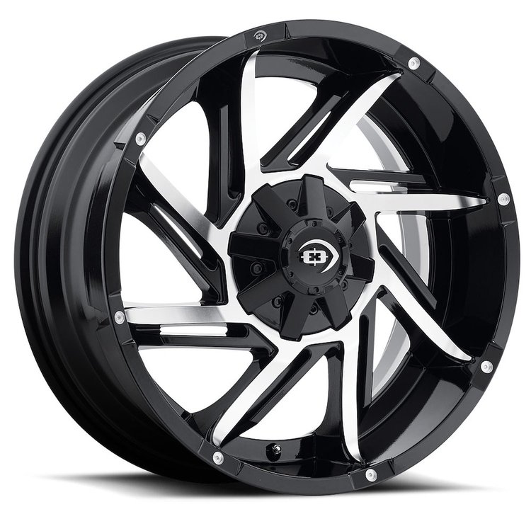 422-7907GBMF12 422 Series Wheel [Size: 17" x 9"] Gloss Black Machined Face Finish