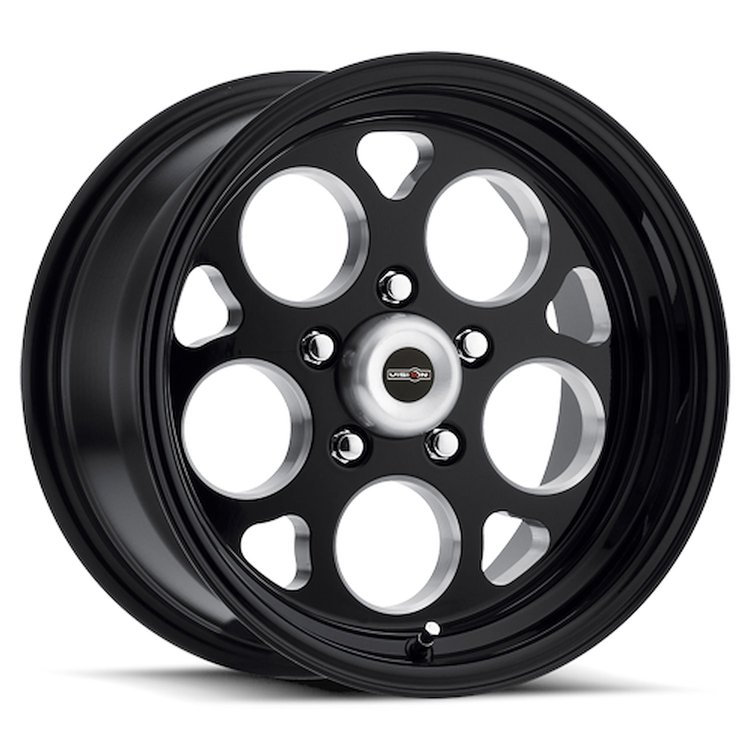 561-5473B-19 561 Series Wheel [Size: 15" x 4"] Gloss Black w/ Milled Windows Finish