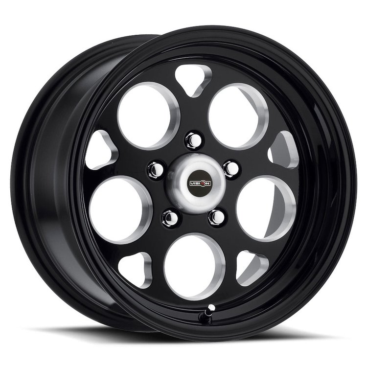 561-5861B0 561 Series Wheel [Size: 15" x 8"] Gloss Black w/ Milled Windows Finish