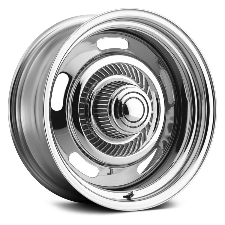 Rally Wheel, 15" x 8", 5x114.3 & 5x120.65 Bolt Pattern [Chrome]