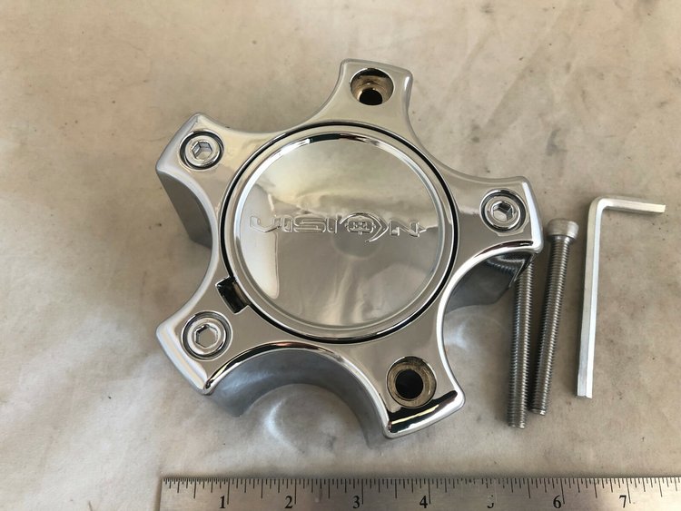 Open end Wheel Center Cap, 3.032 in. Diameter [Chrome Plastic]