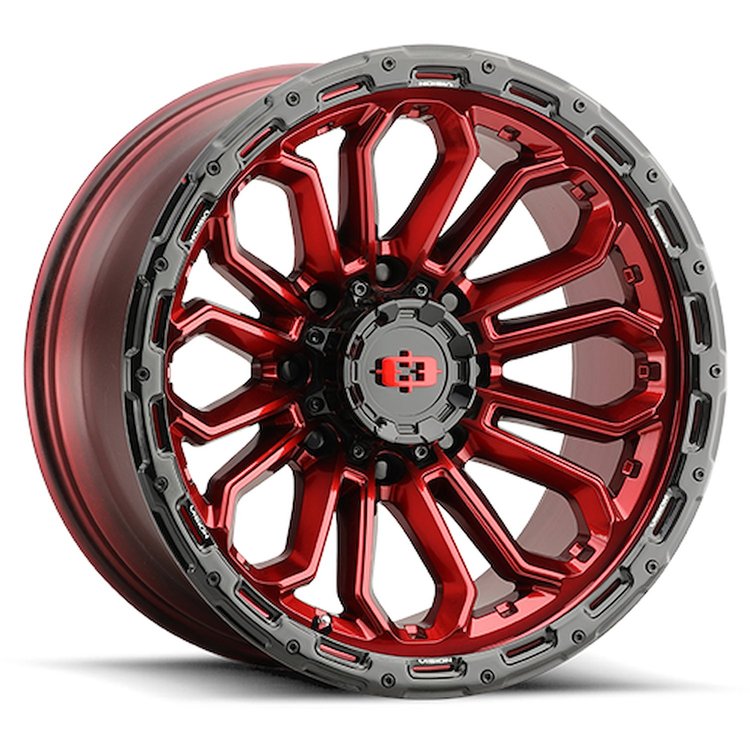 405-2973GRGBL10 405 Series Wheel [Size: 20" x 9"] Gloss Red w/Gloss Black Lip Finish