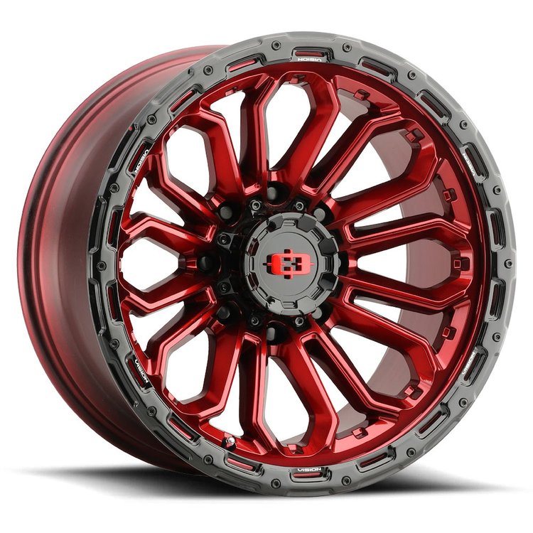 405H7810GRGBL30 405 Series Wheel [Size: 17" x 8"] Gloss Red w/Gloss Black Lip Finish