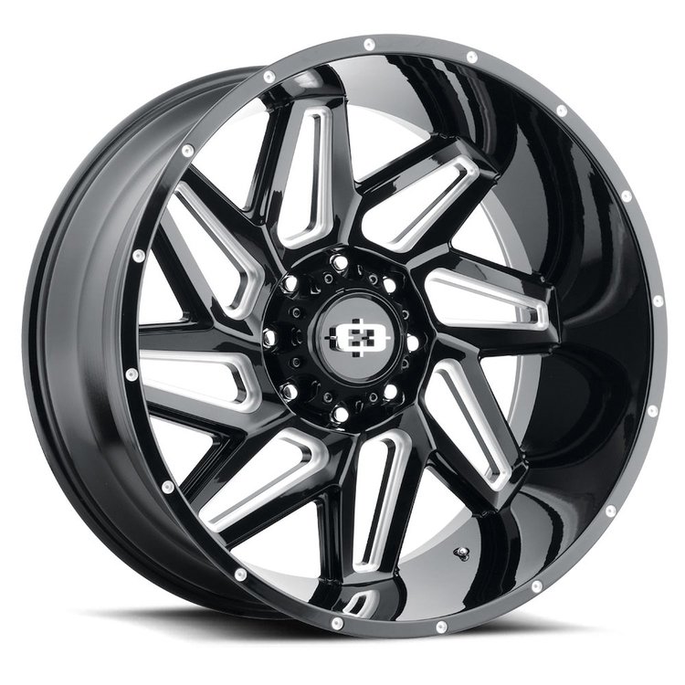 361-22470GBMS-76 361 Series Wheel [Size: 22" x 14"] Gloss Black Milled Spoke Finish