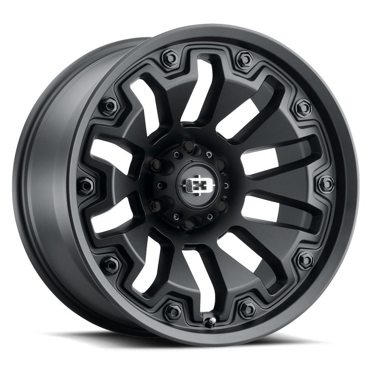 362-20073SBB-25 362 Series Wheel [Size: 20" x 10"] Satin Black w/ Black Bolt Inserts Finish
