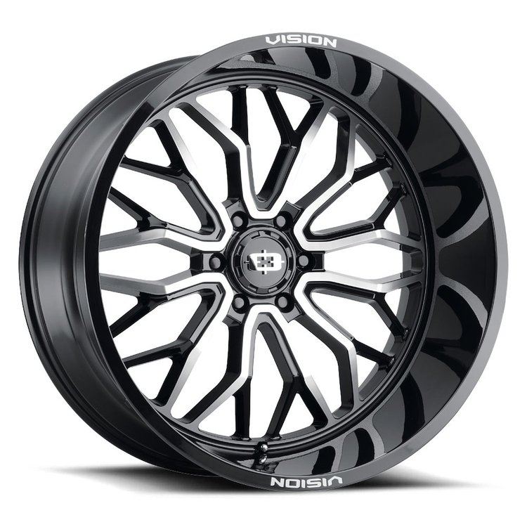 402-24283GBMF-51 402 Series Wheel [Size: 24" x 12"] Gloss Black Machined Face Finish