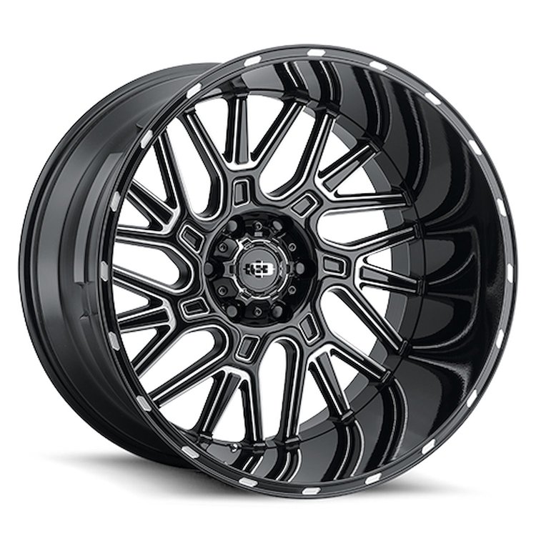 404-20281GBMS-51 404 Series Wheel [Size: 20" x 12"] Gloss Black Milled Spoke Finish