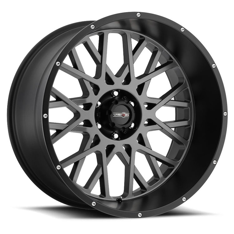 412-8973ABL12 412 Series Wheel [Size: 18" x 9"] Anthracite w/ Satin Black Lip Finish