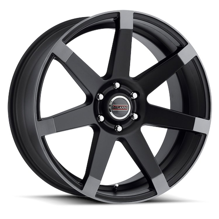 9042V24936MBA25 9042V Series Wheel [Size: 24" x 9.5"] Matte Black wAnthracite Spoke Ends Finish