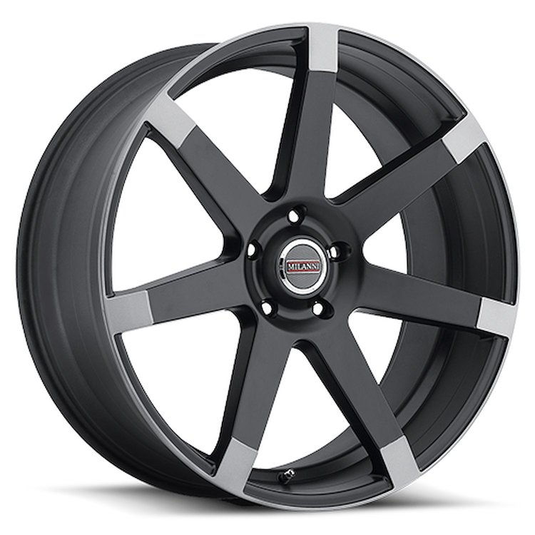 9042V24965MBA15 9042V Series Wheel [Size: 24" x 9.5"] Matte Black wAnthracite Spoke Ends Finish