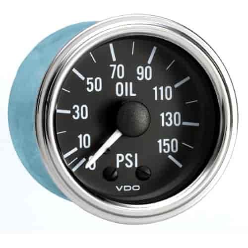 Series 1 150 PSI Mechanical Oil Pressure Gauge with Tubing Kit and Metric Thread Adapters