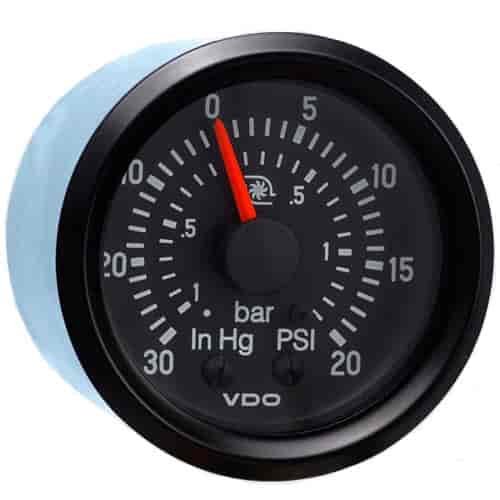 Cockpit International Mechanical Turbo/Boost Gauge 30" Hg/1 bar