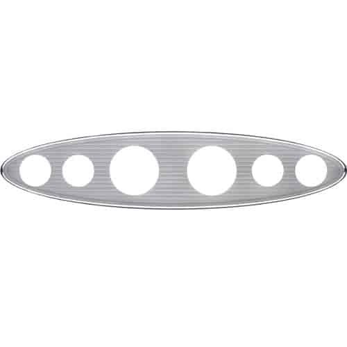 Bead Blasted 6 Hole Universal Billed Dash Panel. For Flush/Back Mounted Viewline Gauges Only