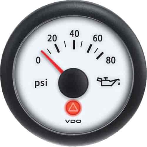 Viewline Ivory Oil Pressure Gauge Kit 80 psi