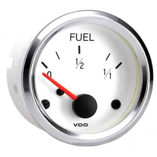 Cockpit White / Chrome Fuel Gauge and ALAS Fuel Sender Kit