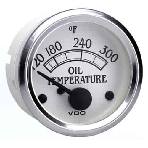 Cockpit Royale 300 F Oil Temperature Gauge with VDO Sender and Metric Thread Adapters