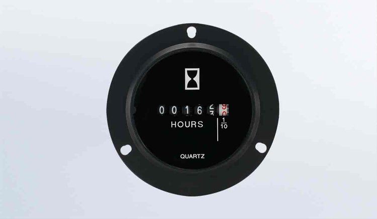 3-Hole Flange Hourmeter 120VAC