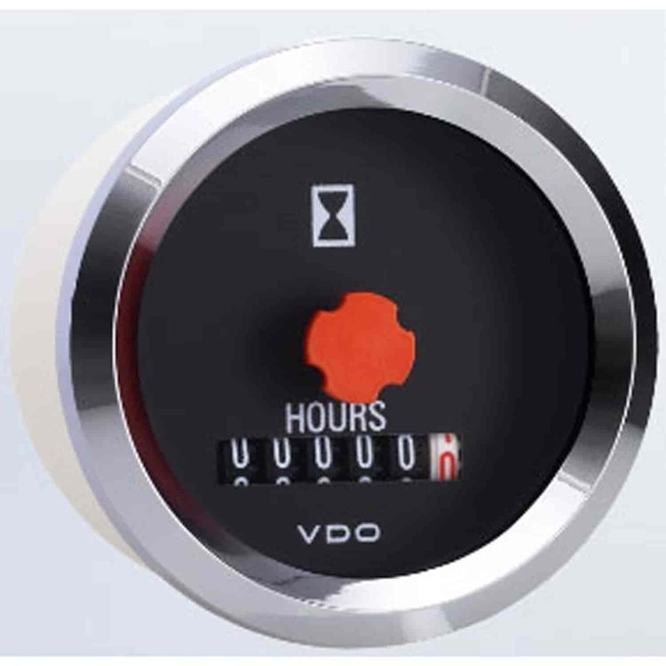Vision Chrome Hourmeter Gauge