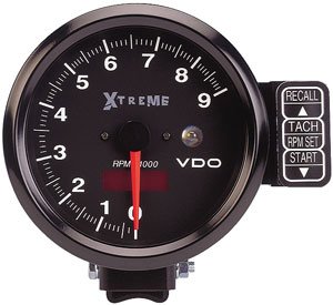 Tachometer, 9,000-RPM, Black Dial Face, Pedestal Mount