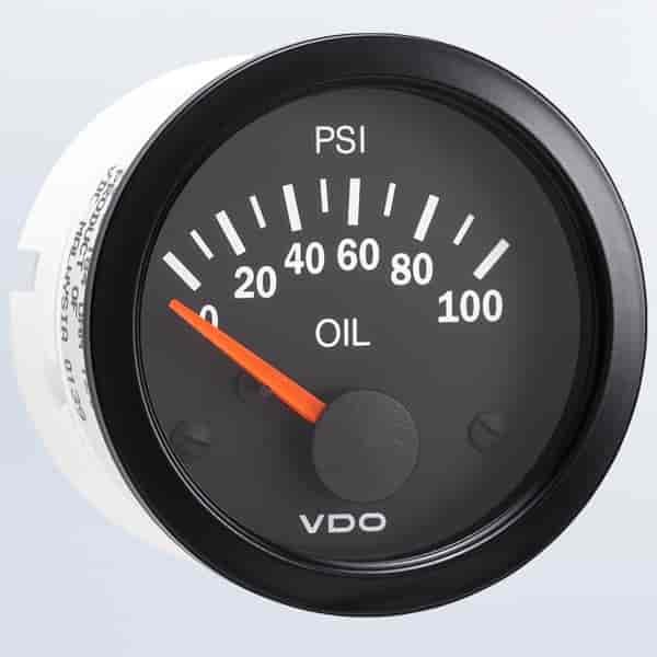 Vision Black Analog Oil Pressure Gauge