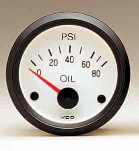 Cockpit White Oil Pressure Gauge 80 psi