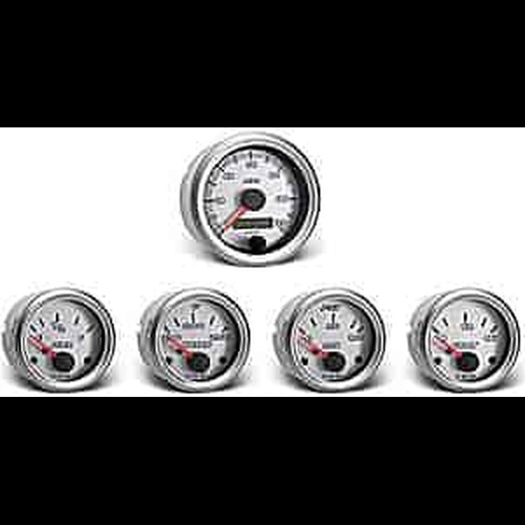 Vision Silverstone Instrument Kit 5 Gauge Kit w/GM Transmission Sender