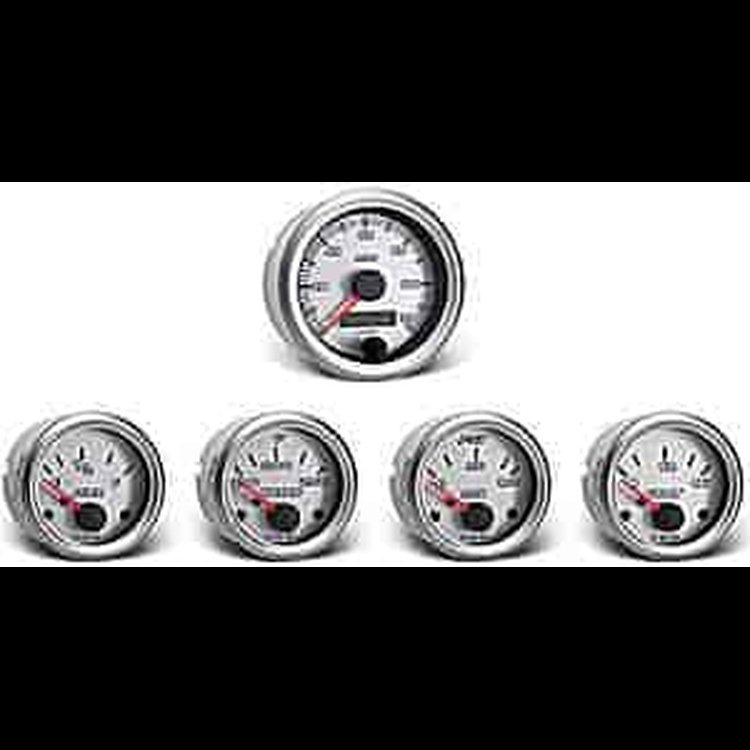Vision Silverstone Instrument Kit 5 Gauge Kit w/Ford Transmission Sender