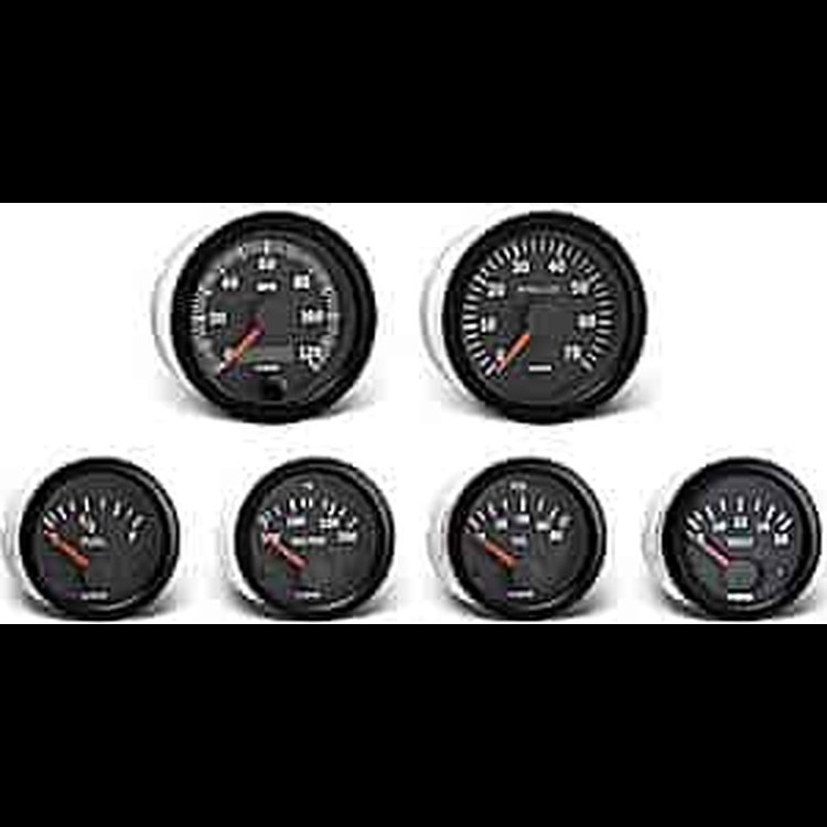 Vision Black Instrument Kit 6 Gauge Kit w/GM Transmission Sender