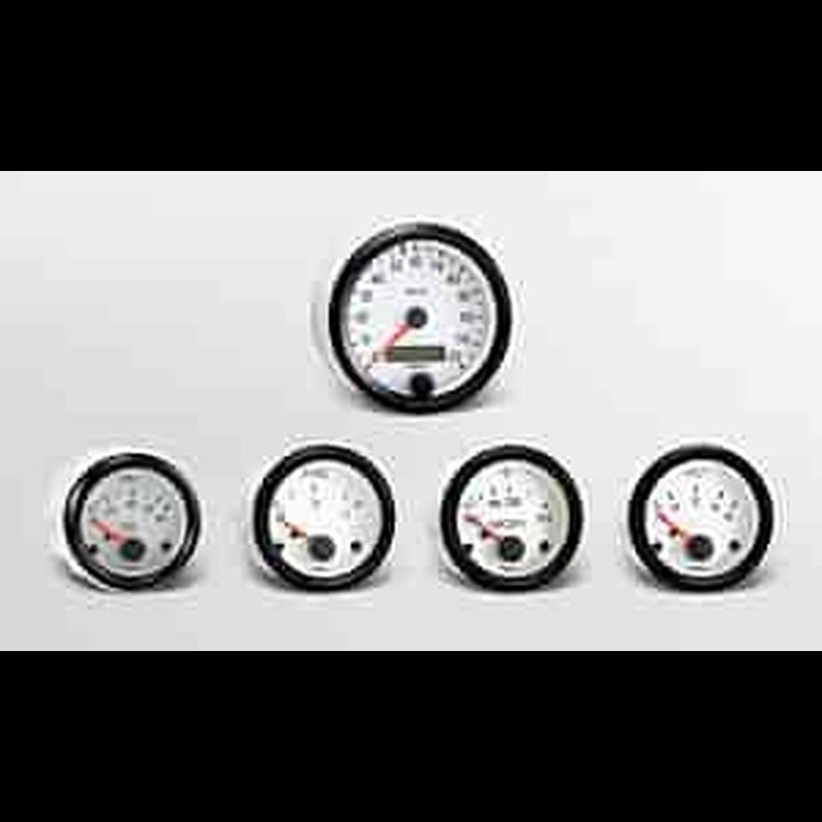 Cockpit White Instrument Kit 5 Gauge Kit w/GM Transmission Sender