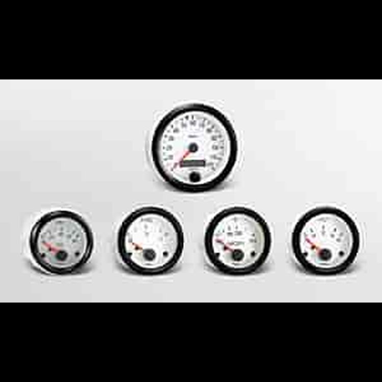 Cockpit White Instrument Kit 5 Gauge Kit w/GM Transmission Sender